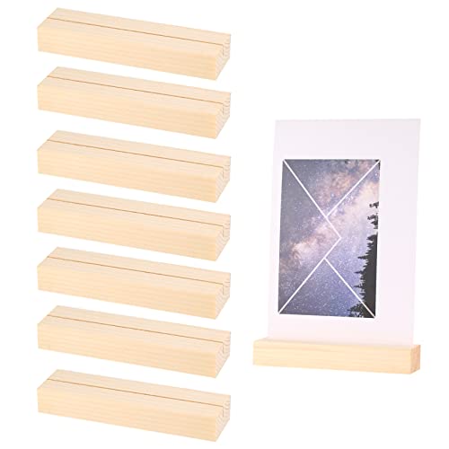 8 Pieza Soportes de Madera para Tarjetas, Soporte de Memo de Madera, Portanotas Portatarjetas Boda Mesa Tarjeteros Foto Soportes Mensaje de Escritorio de Tarjetas