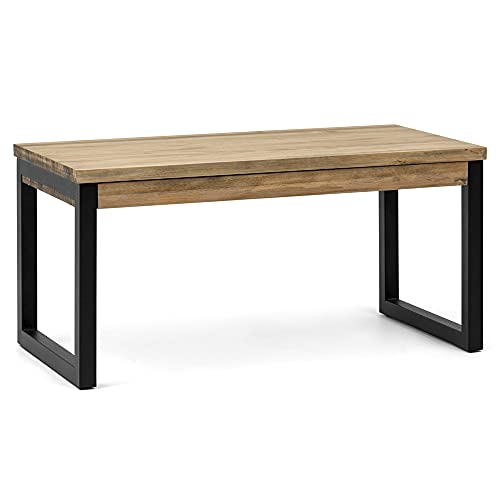 BOX FURNITURE Mesa Elevable iCub Strong Eco 100x50x52cm Negra en Madera Maciza de Pino Acabado Vintage Estilo Industrial