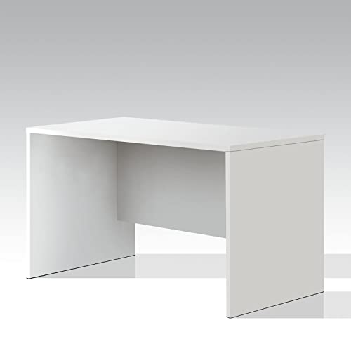 Buyqualia Escritorio Mesa Oficina o despacho (Blanco, Largo 120 cm)