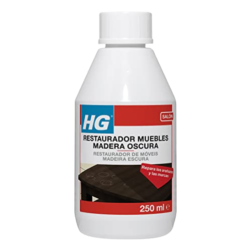 HG Restaurador para muebles, Devuelve el Color a tus Muebles Antiguos, Elimina Manchas de la Madera, Fácil de Usar - 250ml