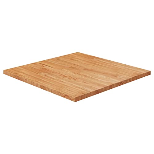 vidaXL Tablero de Mesa Cuadrada Madera Roble marrón Claro 70x70x2,5 cm