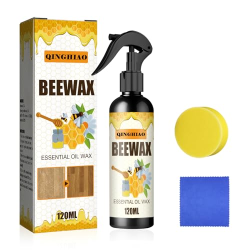 Aerosol de cera de abejas de micromolécula natural, cera de abejas en spray para pulir y limpiar muebles, cera de abejas multiusos para renovar el suelo de los muebles de madera (120 ml)