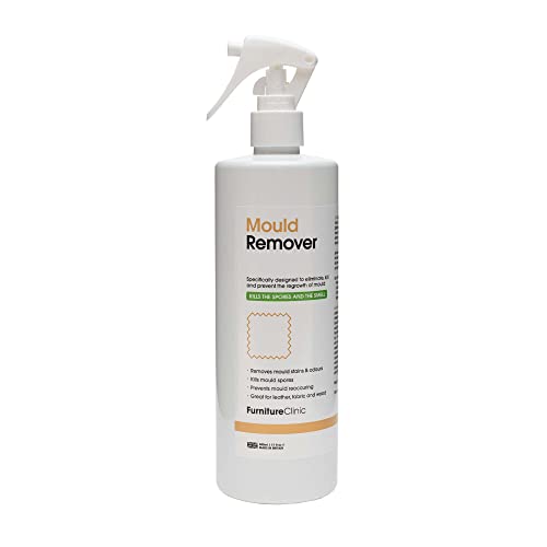 Spray quitamoho Furniture Clinic - Elimina el moho y las esporas con el contacto y evita su reaparición – Elimina las manchas difíciles de moho en textiles, cuero y madera – Seguro – 500 ml