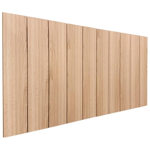 DHOME Cabecero de Madera reciclada DM Estilo Palet Vertical Cama Palets Herrajes incluidos (90cm, Madera Natural)