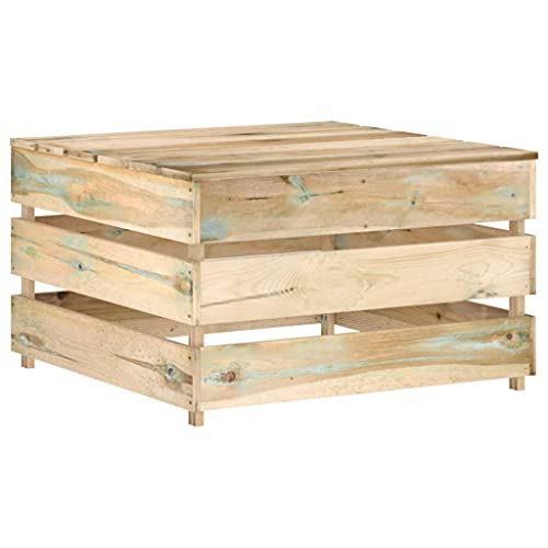 Mesa de jardín de palets de madera de pino impregnada, muebles, muebles de jardín (11,6 kg)