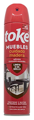 TOKE | Limpia Muebles de Madera | Limpia y da Brillo | Contiene Extracto de Aloe Vera | No Engrasa,Protege y Nutre de Forma Natural | A base de Cera de Abeja | 400 ml